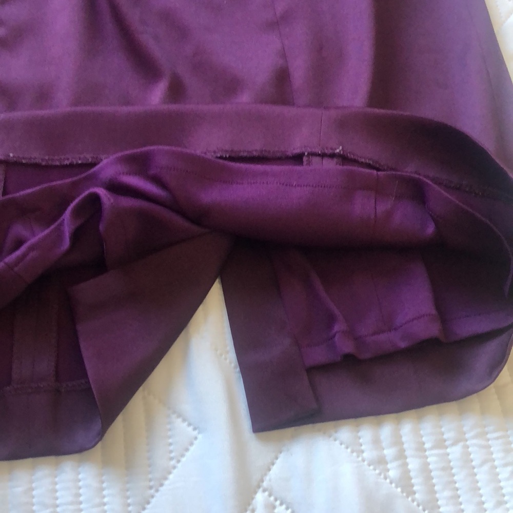 Evan-Capone women’s Cocktail Dress Size 8 Plum color. Sleeveless midi length - Picture 10 of 12